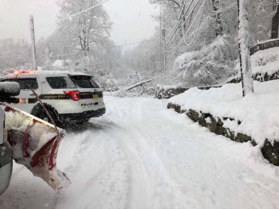 Facebook Rebecca Stroyer posted this picture of Macopin Road at High Crest Lake Wednesday, March 7.