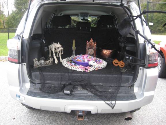 PHOTOS BY JANET REDYKETrunks are prepared and ready for Halloween Trunk or Treaters.