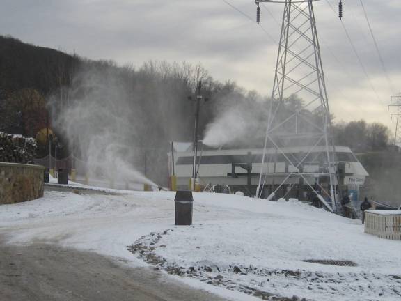 PHOTOS BY JANET REDYKEMountain Creek began making snow on Dec. 5 in hopes of a Christmas ski event.