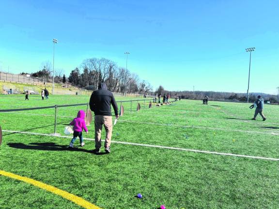 About 600 children registered to attend the annual Easter Egg Trail, which was delayed a day because of rain.