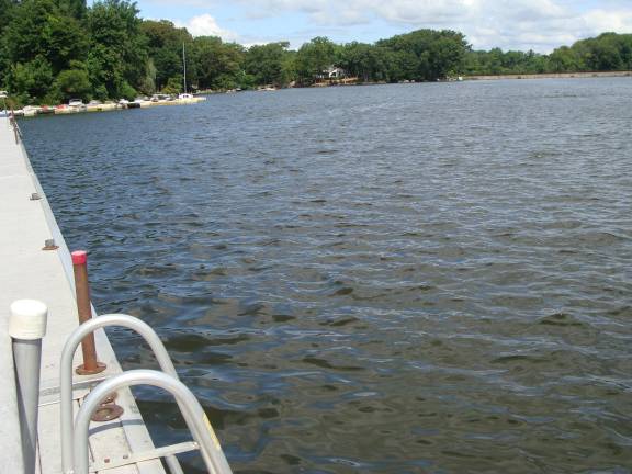 Relaxing on the pier brings the lake up close and personal