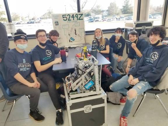 Sparta Robotics’ ‘Ring Leader’ team ranks 5th, heads to the States Andy Stefanik, Tanner Mell, Anthony DelCoro, Shaelin Murphy, Sarah Bargfried, Nick Ventresca, Hayden Budofsky (Photo provided)
