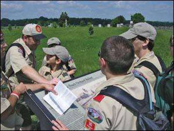 Boy Scouts hike through history at Gettysburg Boy Scouts hike through history at Gettysburg