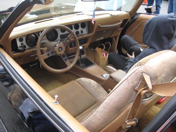 The interior of a 1979 Trans Am brings back memories.