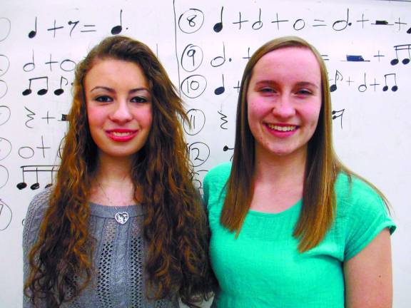 High Point students to represent school in All-Eastern Choir Photo by Viktoria-Leigh Wagner High Point Regional High School students Teresa Toriello, left, and Katie Arnold were selected to represent the school in the February All-Eastern Choir Concert in Baltimore.