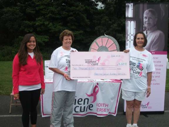 American Legion auxiliary raises over $3K for breast cancer