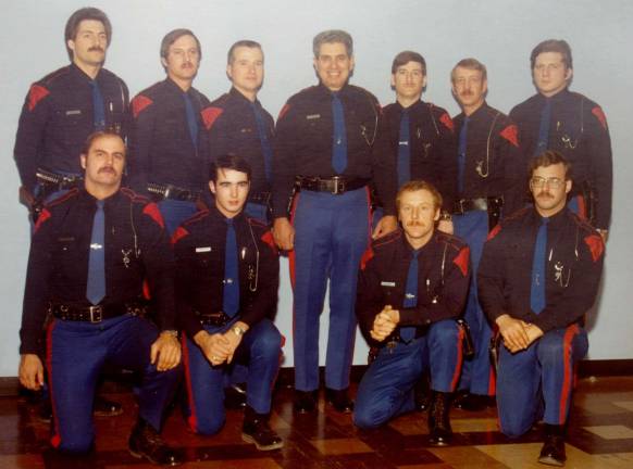 &quot;Vernon's Finest&quot; circa 1975 are (standing, from left) Ken Itjen, Bob Helmrich, Ken Johnson, Chief Angelo Esposito, Jack King, Wally Wootton, and John Volosin. Kneeling in the front row are John &quot;Kaz&quot; Kazmierczak, Steve O'Conor, George Dolak, and Roy Wherry.