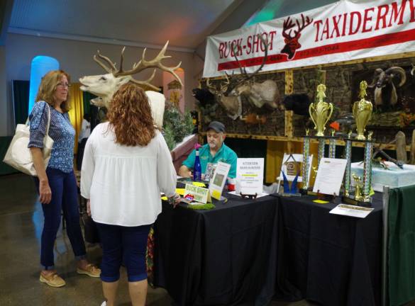 The first vendor to greet visitors inside the main room of the Event Center was Mark Van Leuven of Wantage-based Buck-Shot Taxidermy.