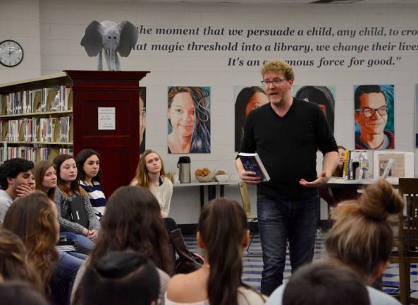 Bestselling author visits Vernon school