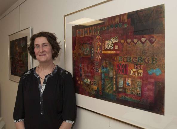 Local artists celebrate creative freedom Mixed media artist Ann Green of Fredon and her work "313 High Street."