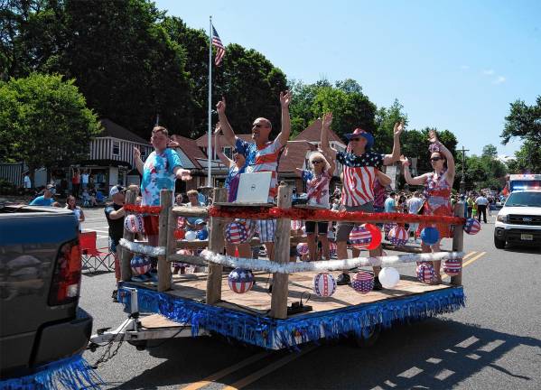Sparta. Fourth of July events Monterey Entertainment’s float.