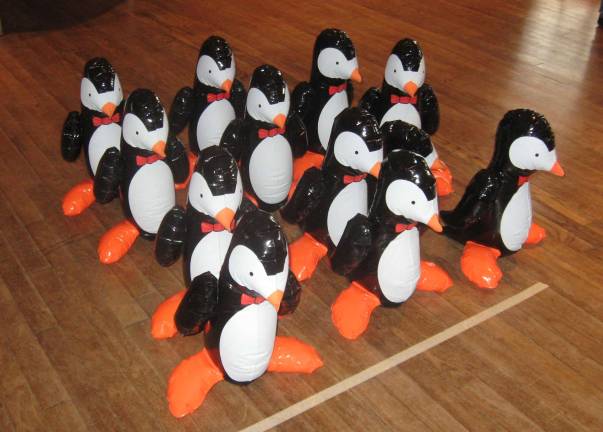 Highland Lakes hosts winter carnival Penguins are waiting for Patrick to do his thing.