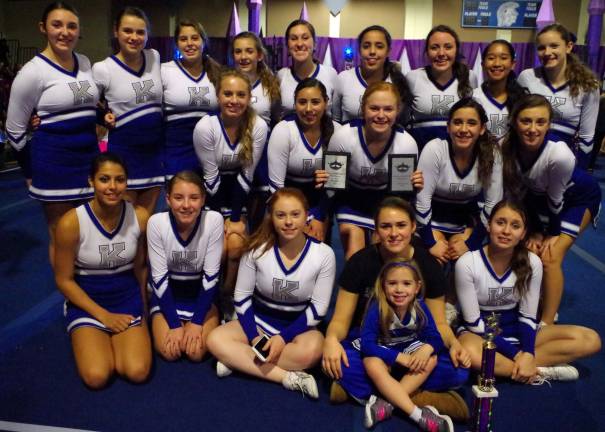 The Kittatinny Regional High School cheer team won several awards including for best stunt and pyramid categories.