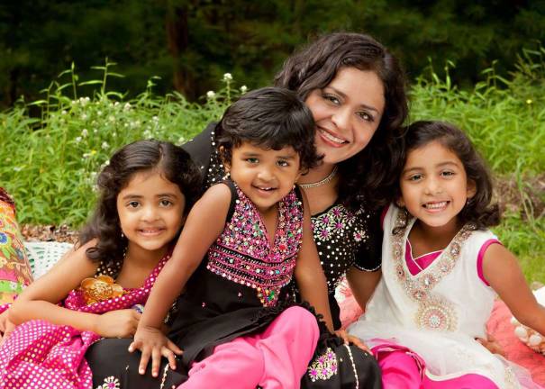 Dr. Lisa Pathak of Milford Dr. Pathak is from India and her husband Raj Dalavai are the owners of Dingmans Medical Center. Lisa is pictured with her children Diana Dalavai (7), Sophia Dalavai (5) and Christina Dalavai (3).