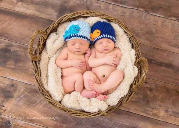Photo, Tricia Fadden of Sparta &quot;Twin brothers.&quot; Jack and Patrick are 10 days old in the photo.