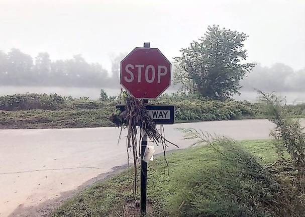 A sign that Hurricane Ida passed through (NPS Photo/T. Roessner)