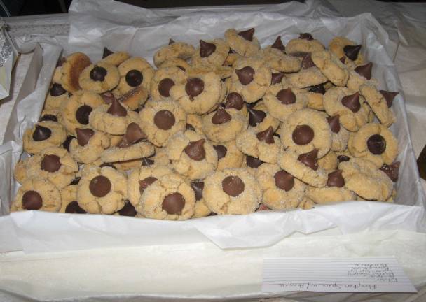 Cookie walk Peanut butter kiss cookies are always a favorite.