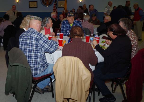 Veterans and their guests and supporters at the Sussex Elks Veterans&#xfe;&#xc4;&#xf4; Dinner on Friday.