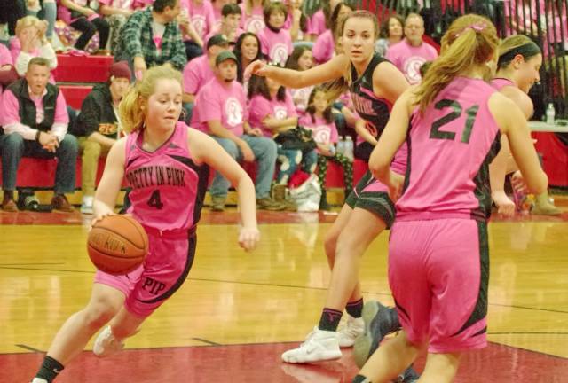 High Point wins Pretty in Pink classic Newton's Jenny Boyer dribbles the ball in the second period.