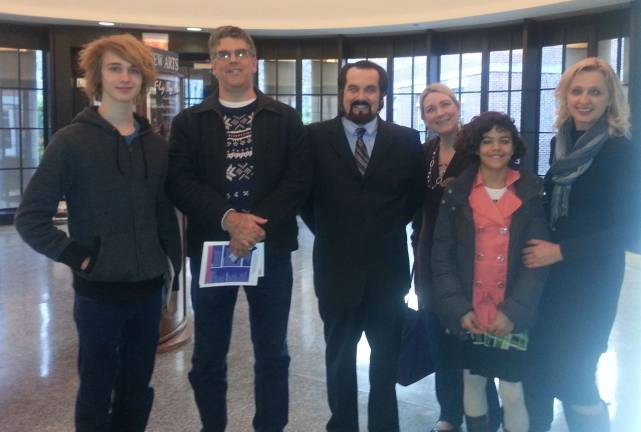 Paul Riggio and his father John Riggio; Maestro Maull; Cherwyn Ambuter; Alexa L. and her mother, Elwira L.