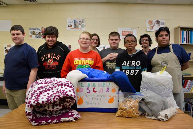 VTHS life skills class collects pet supplies VTHS life skills class collects pet supplies