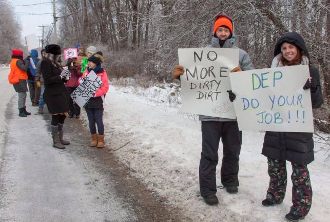 Residents protest illegal dumping in Vernon