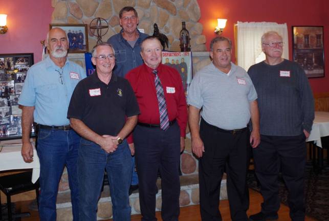 Forty years later, the six members of the original force who attended the reunion are (from left) John &quot;Kaz&quot; Kazmierczak, Steve O'Conor, Ken Itjen, former chief Ken Johnson, former chief Roy Wherry, and George Dolak.