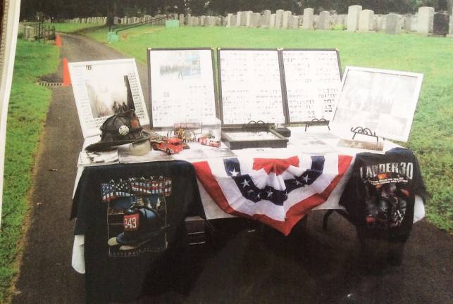 Photo courtesy of Tom Cooney Cooney's 911 display at Arlington Cemetery.