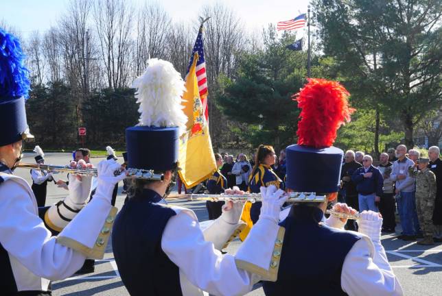 The Vernon Viking Marching Band plays the &quot;Armed Forces Salute&quot; in honor of veterans and active duty military.