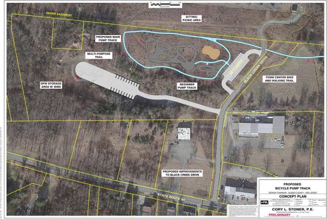 Concept plan of the proposed bicycle pump track