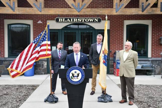 U.S. Josh Gottheimer speaks in Blairstown.