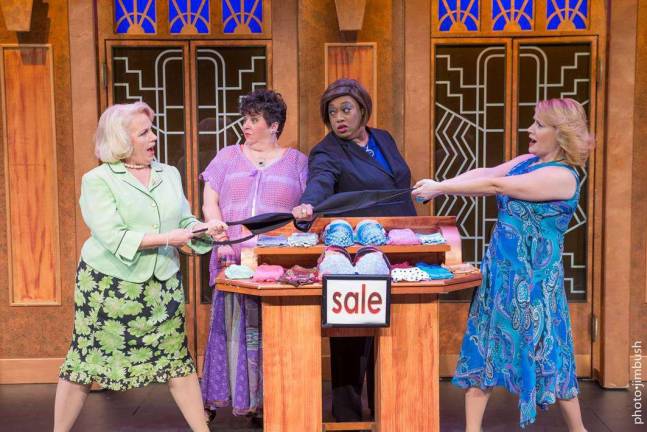 Menopause The Musical - Winter Tour 2014. Pictured from left: Roberta B Wall, Ingrid Cole, Sandra Benton, and Kimberly Vanbiesbrouck.