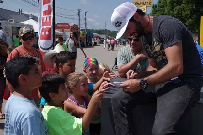 Clark meets with young fans.