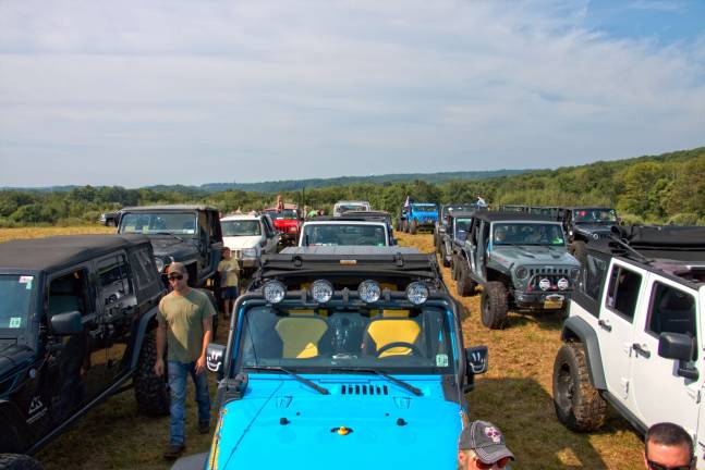 Jeeps lined up and ready