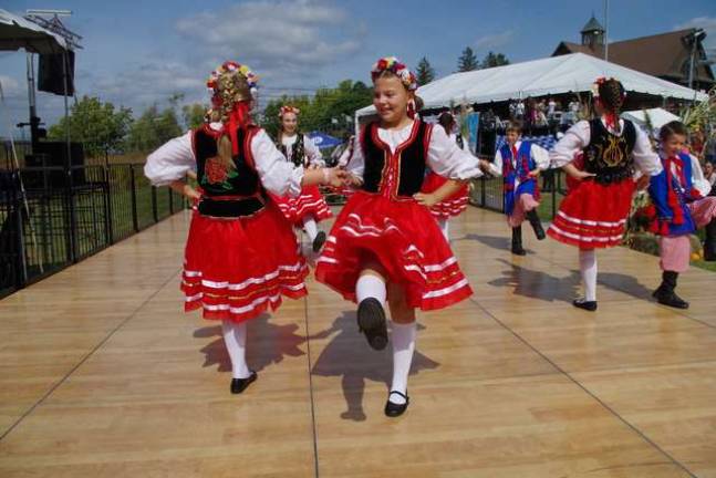 The Pokolenie dancers based in Pine Island, N.Y. are shown performing during Oktoberfest at Mountain Creek in Vernon on Saturday.