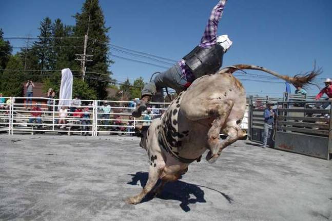 A scene from the rodeo portion of Mountain Creek&#x2019;s first ever Country Fest and Rodeo held last weekend in the VIP parking area in front of the resort&#x2019;s Red Tail Lodge.