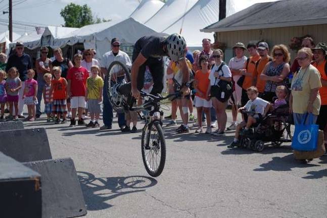 Clark holds the crowds attention performing.