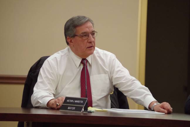 Vernon divided over mayor's raise proposal Photo by Chris Wyman Vernon Mayor Victor Marotta speaks during Monday's Township Council meeting.