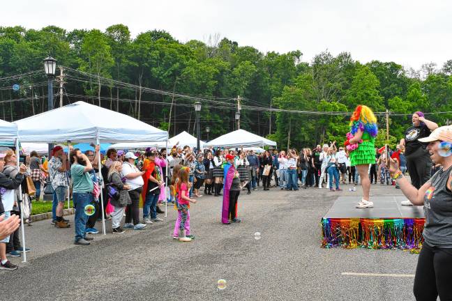 Sussex County Pride celebration grows The crowd watches a drag performer at the Sussex County Pride celebration Saturday, June 14 in Newton.