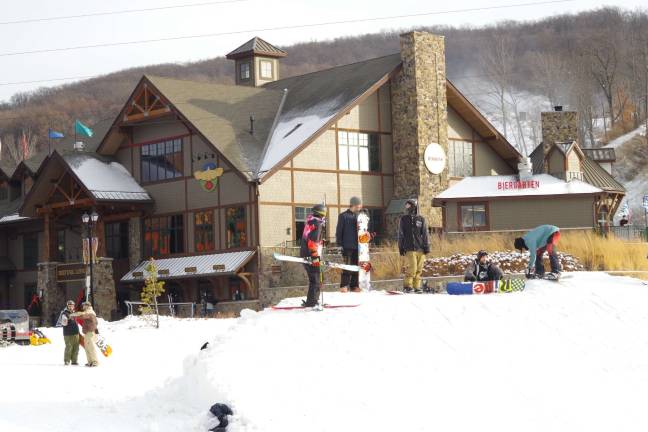 Where in responses People who identified themselves as Margery & Brendan Talbot, Danielle Agnello, Aaron Crawley and Julie Koop, Sr. knew last week's photo was of the Biergarten, located at the Red Tail Lodge at Mountain Creek in Vernon.
