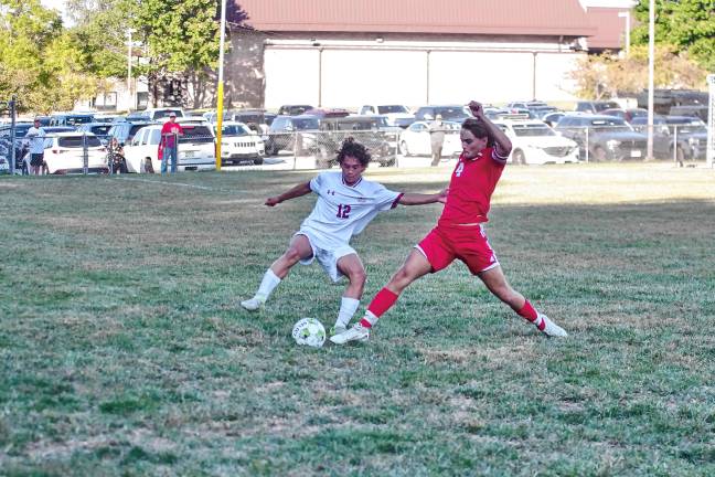 Sports roundup: Wildcats beat Patriots, 3-1 Newton and High Point players battle for control of the ball.