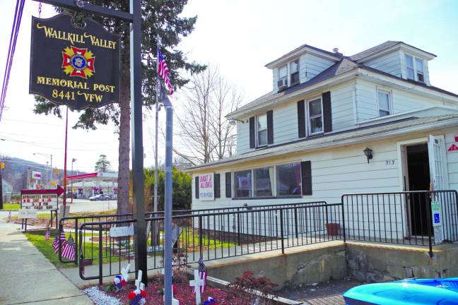 Property owners struggling with sewer fees VFW Post front view.