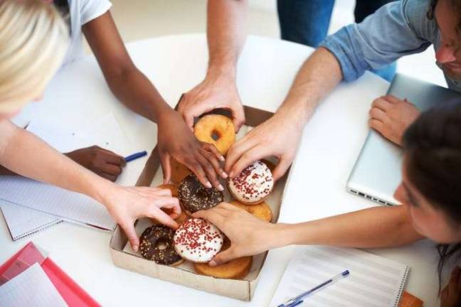 How to walk by free donuts in the breakroom How to walk by free donuts in the breakroom