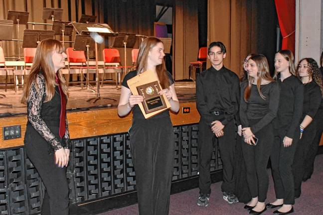 Sussex. High Point Jazz Festival <b>HJ5 </b>The Glen Meadow Middle School band collects an award.