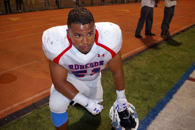 Local football players compete in all-star classic West defensive lineman Aaron Keck (Sparta).