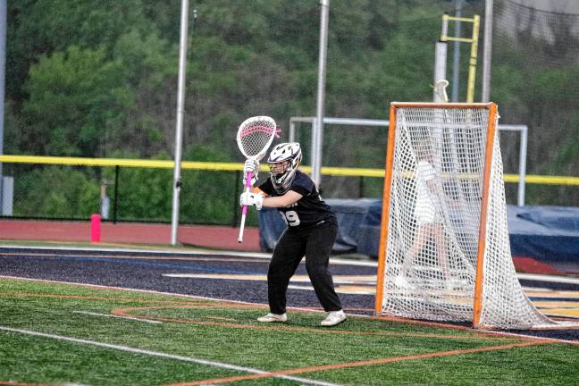 Sports roundup: Janus places 4th in state sectionals <b>Vernon's goalkeeper Abby Sokolewicz at her post.</b>