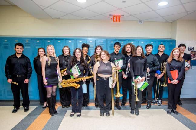 Bands compete at Jazz Festival Members of the High Point Regional Jazz Ensemble pose. (Photo by Sammie Finch)