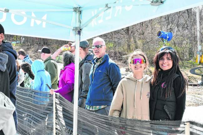 Ava Koerner and her mother, Natasha, at right, were among the spectators.