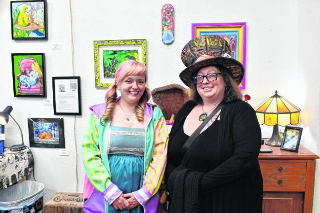 Art inspired by ‘Alice’ Hannah O’Shea of Andover and Danielle Putz of Hamburg