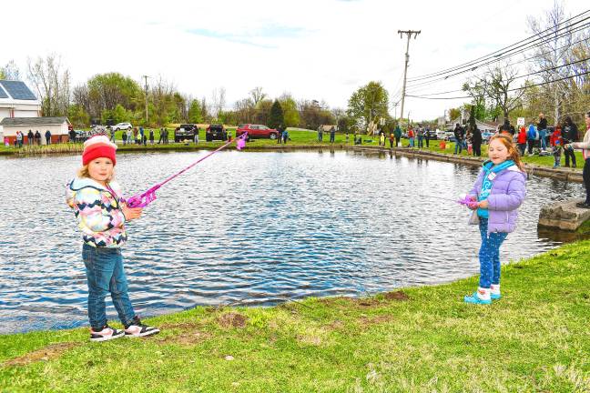 Photos: Fishing Derby in Vernon <b>Estee Polhemus and Madison Kammerer, both of Vernon, at the Fishing Derby, which was sponsored by the Vernon Police Athletic League, the township and Double V Rod & Gun Club.</b>